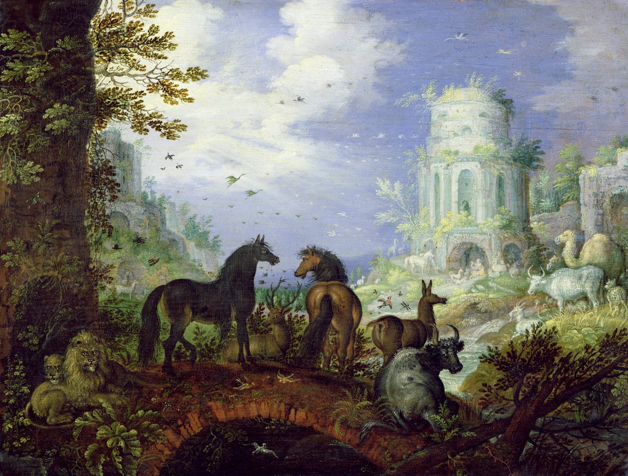 Orpheus charming the animals, 1626 av Roelandt Jacobsz. Savery