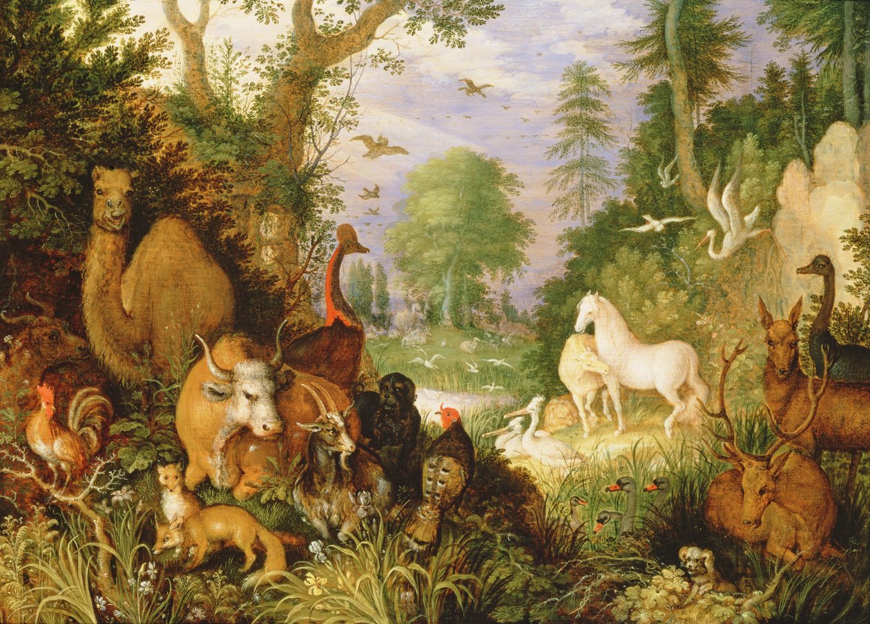Orpheus Charming the Animals, c.1618 (jopo)swed av Roelandt Jacobsz. Savery