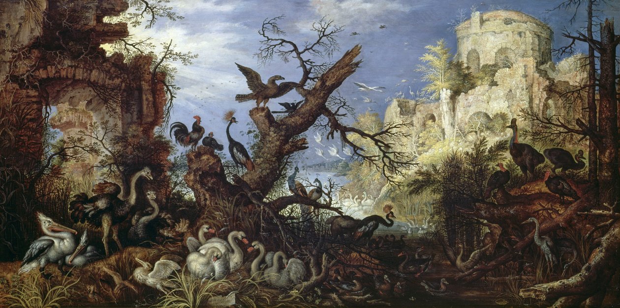 Landskap med fåglar av Roelandt Jacobsz. Savery