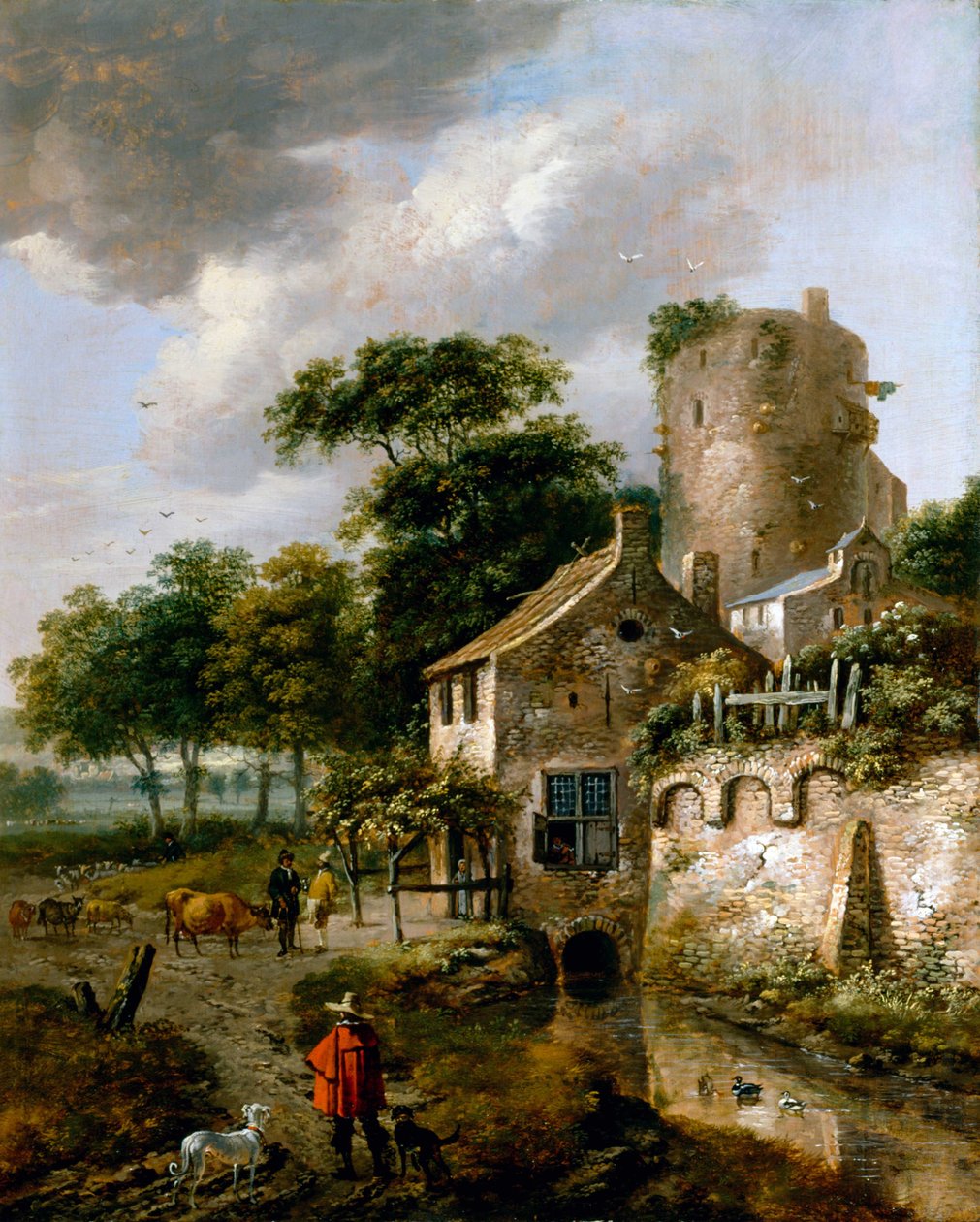 Landscape with a Tower av Roelof Van Vries