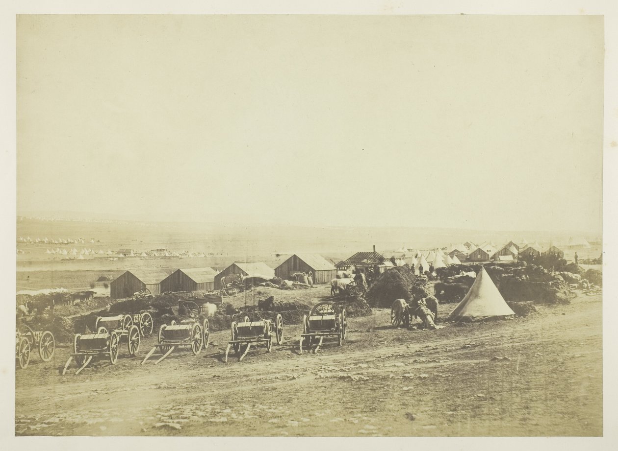 Artillerivagnar, Balaklava i fjärran av Roger Fenton