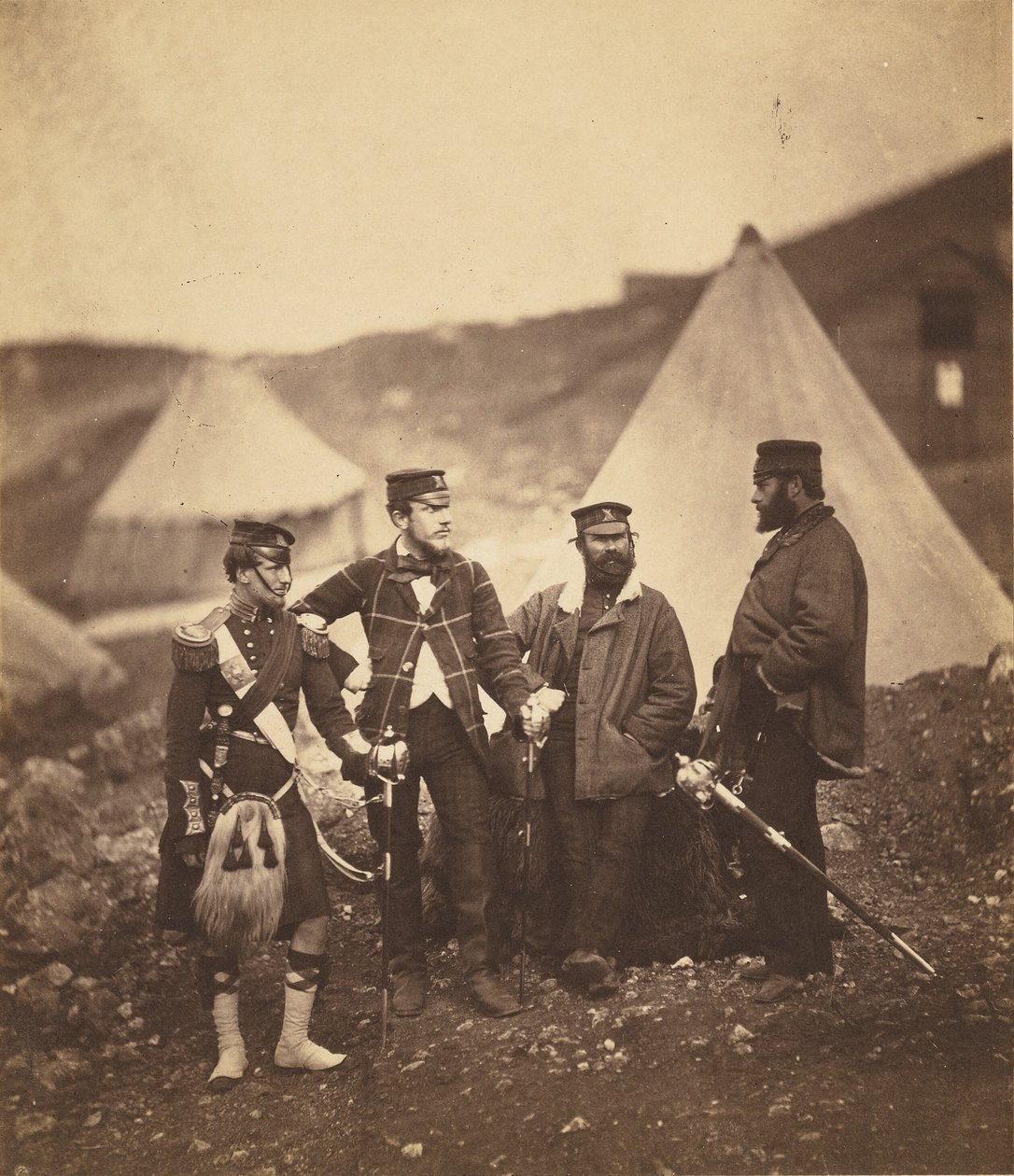 Officerare vid 42nd Highlanders av Roger Fenton
