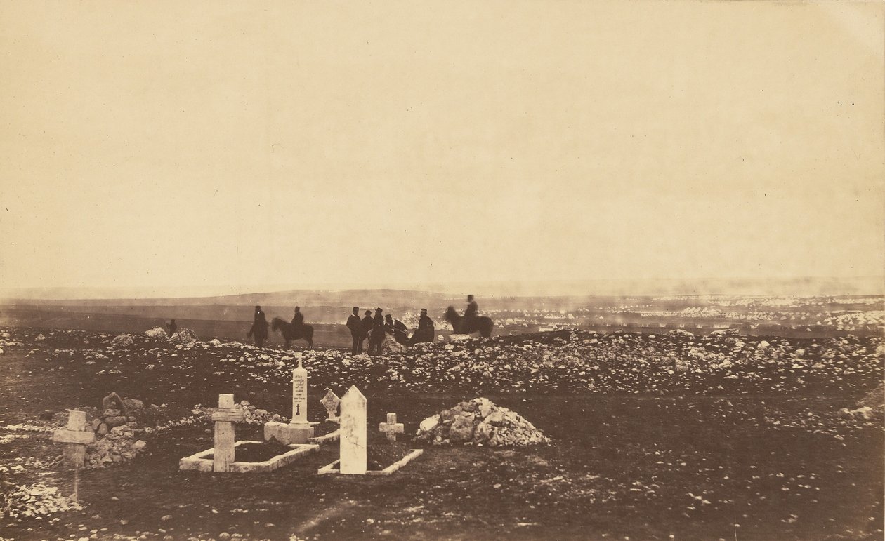 Poliser på utkik vid Cathcarts Hill av Roger Fenton