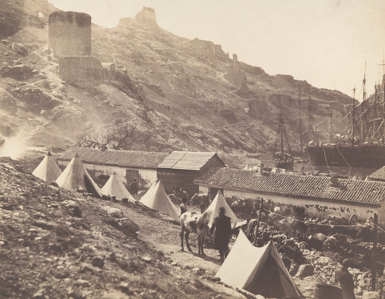 Det genuesiska slottet, Balaklava, 1855. av Roger Fenton