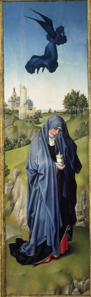 Maria Magdalena, Crucifixion Triptyk, c.1445 av Rogier van der Weyden