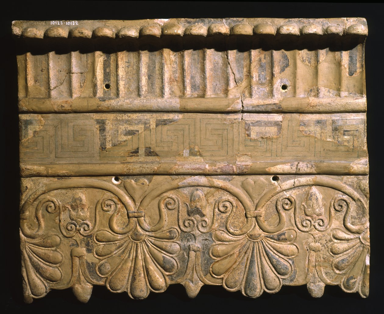 Antefix från Mater Matuta-templet i Satricum, Latium, Italien (terrakotta) av Roman