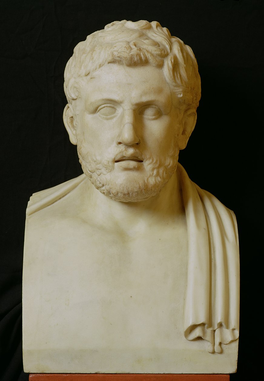 Byst av Alcibiades (c.450-404 f.Kr.) (marmor) av Roman