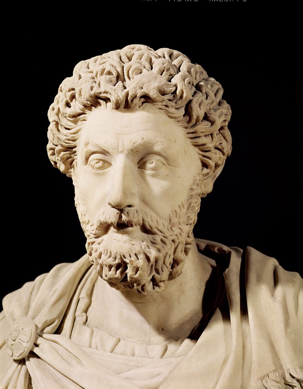 Buste av Marcus Aurelius (121-80 e.Kr.) (marmor) av Roman