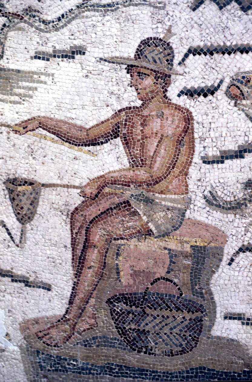 Fiskare (mosaik) av Roman