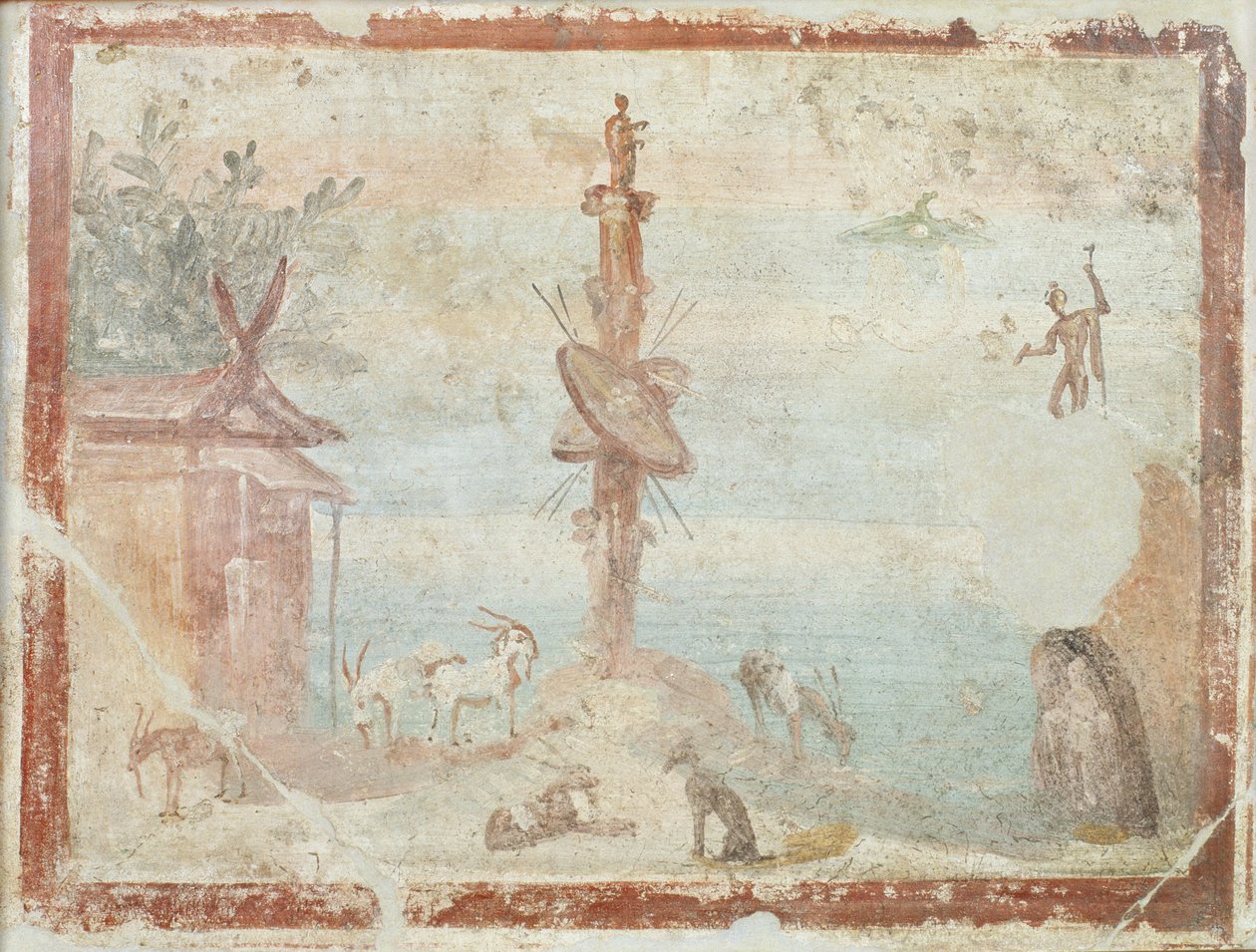 Idylliskt landskap, Pompeji av Roman