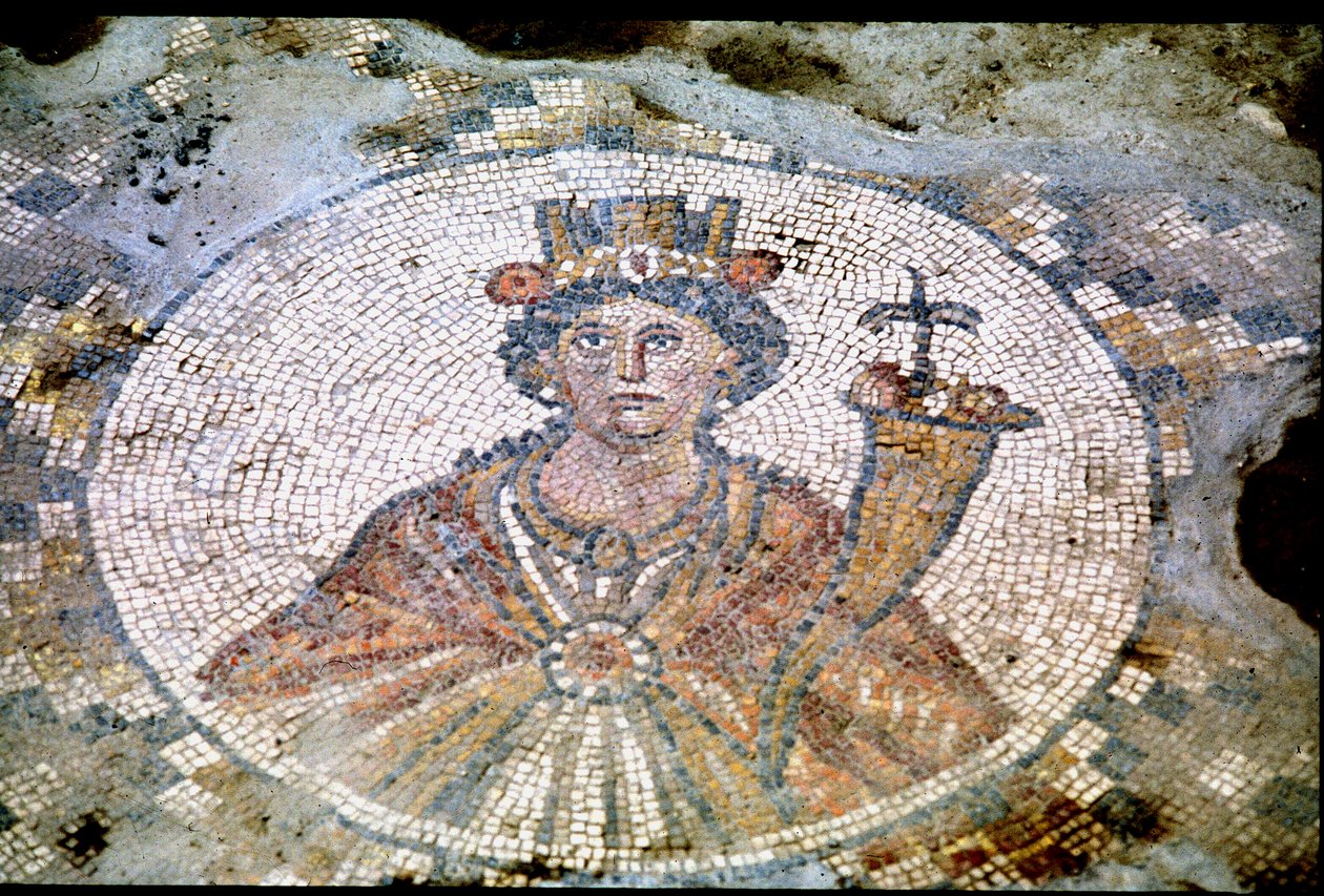 Porträtt av Tyke (mosaik) av Roman