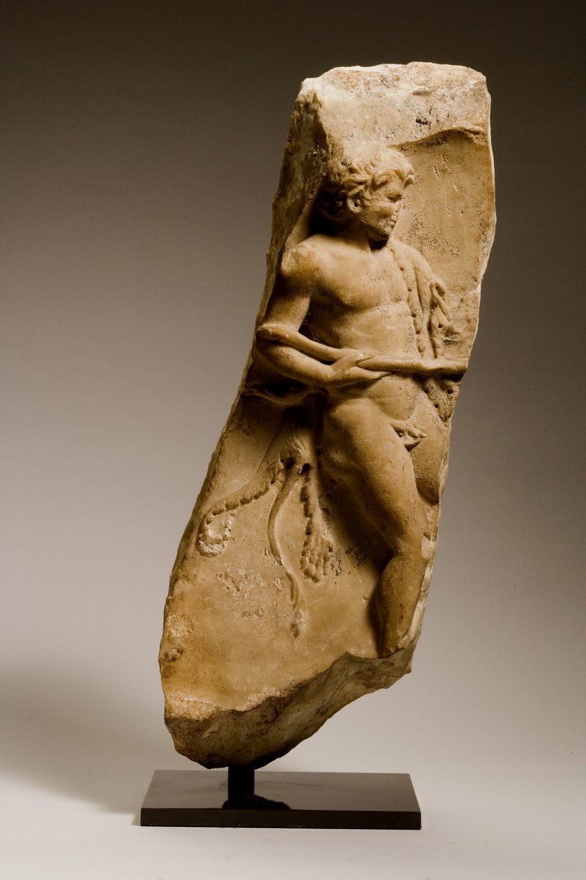 Relief av en Bacchant (marmor) av Roman