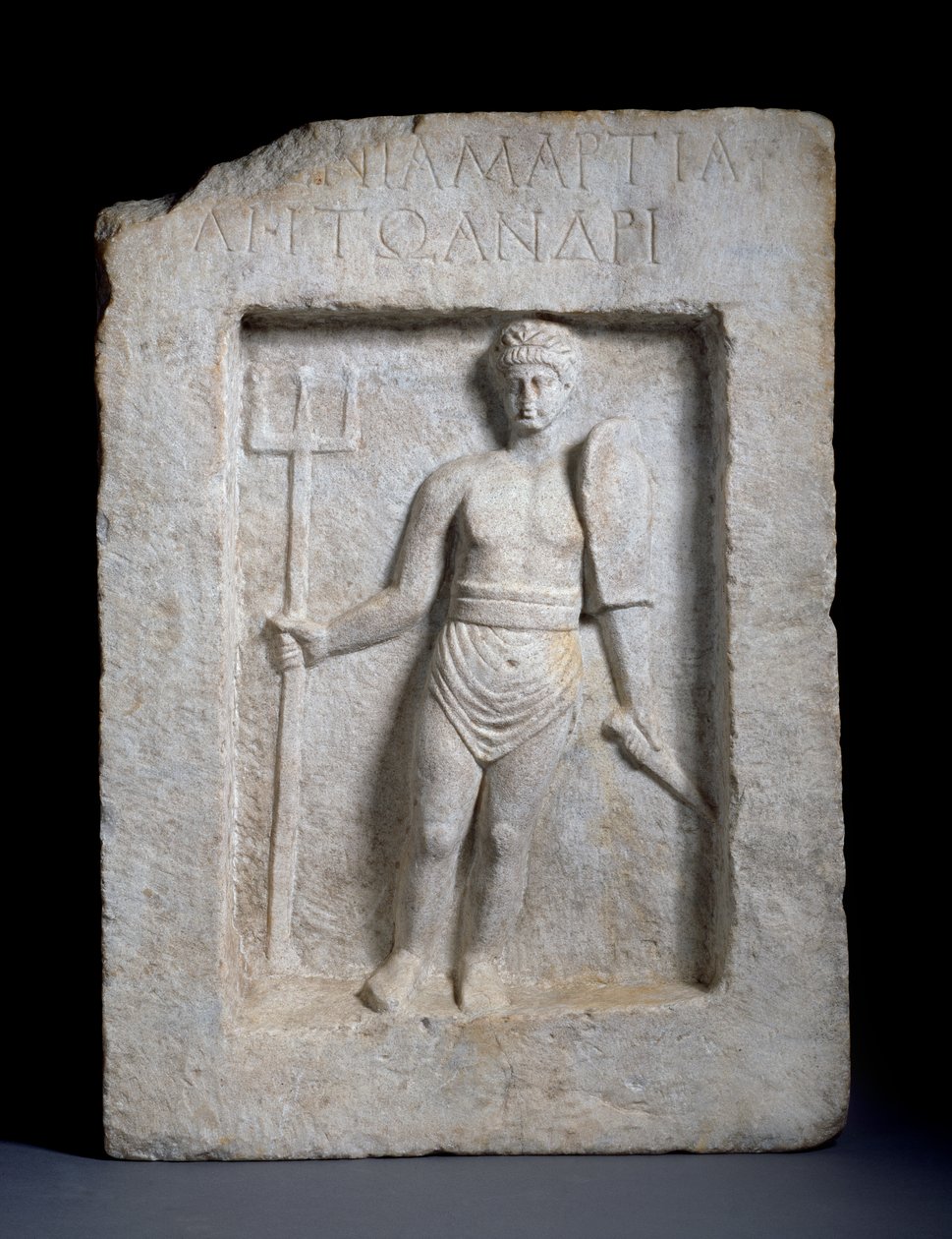 Relief av en gladiator från Smyrna (marmor) av Roman