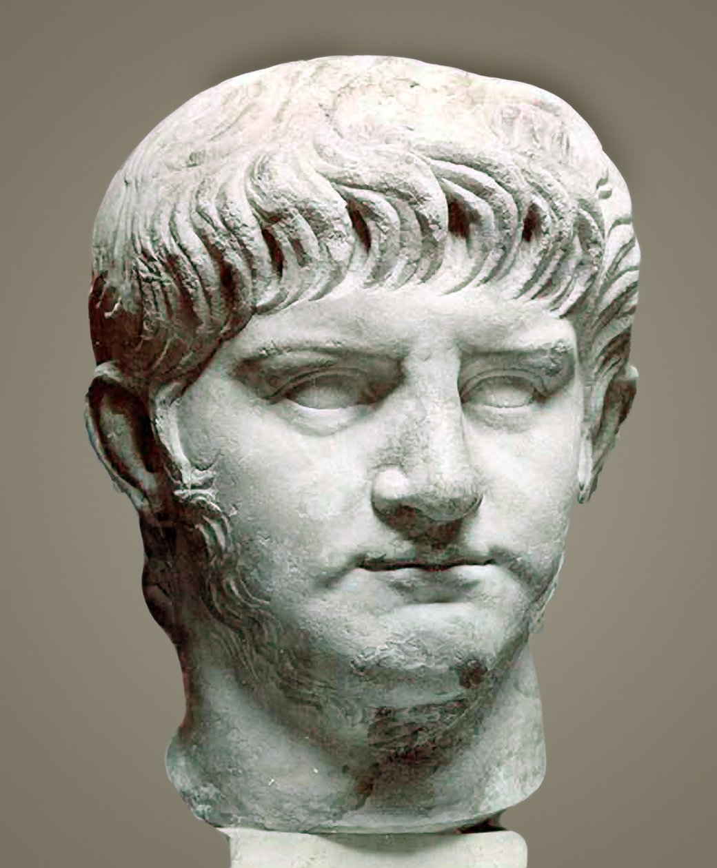 Romerske kejsaren Nero, 50 e.Kr. (marmor) av Roman