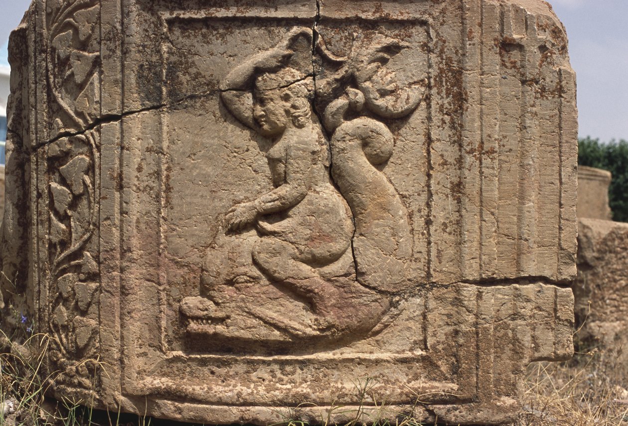 Vattennymf som rider på en delfin av Roman Imperial Period