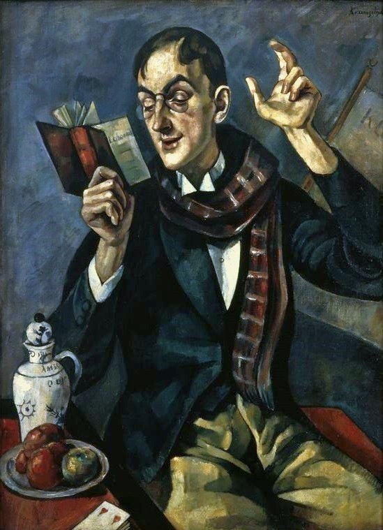 Portrait of the poet Jan Lechon.  av Roman Kramsztyk