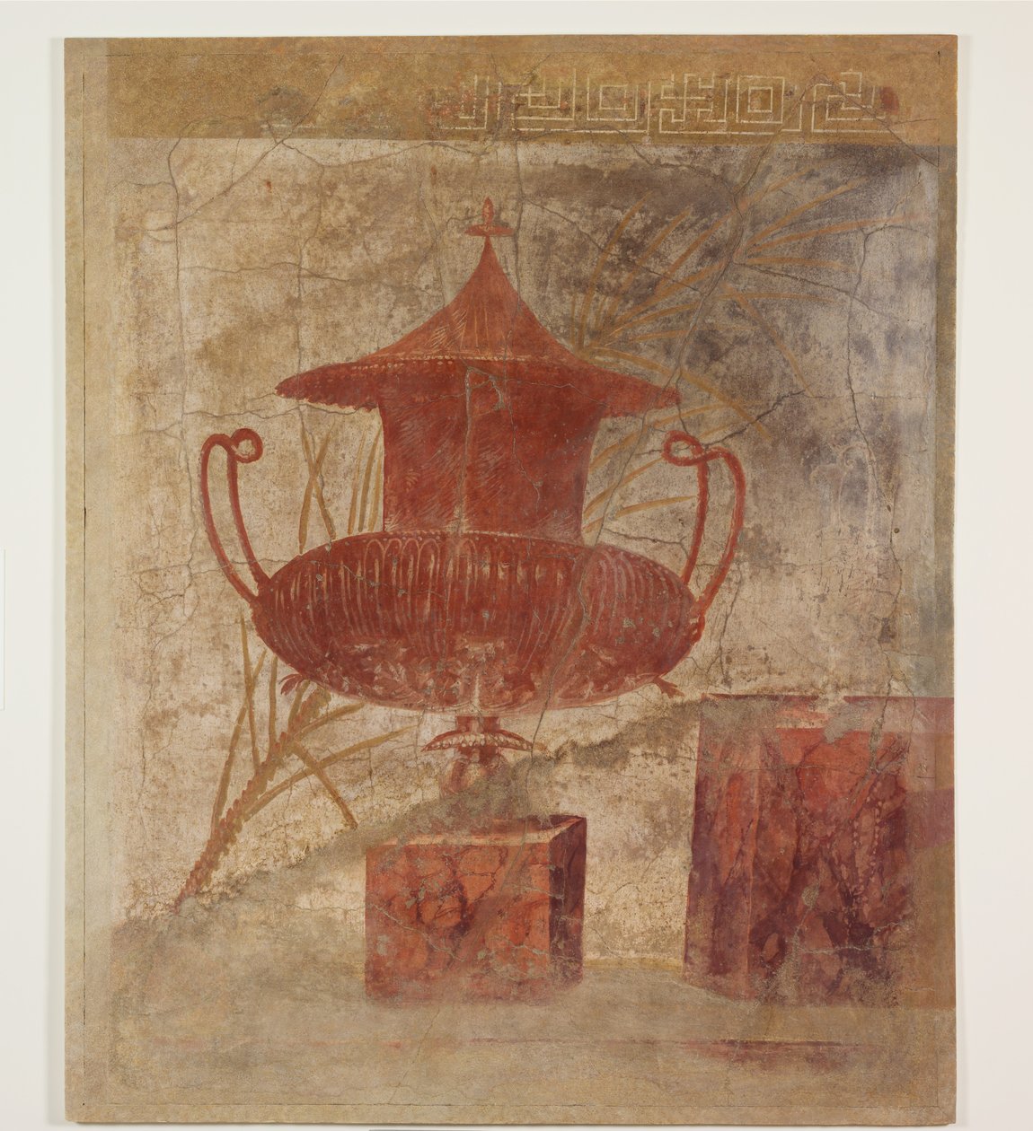 Väggmålningsfragment från peristylen av en villa i Boscoreale, c.50–40 f.Kr. av Roman Republican Period