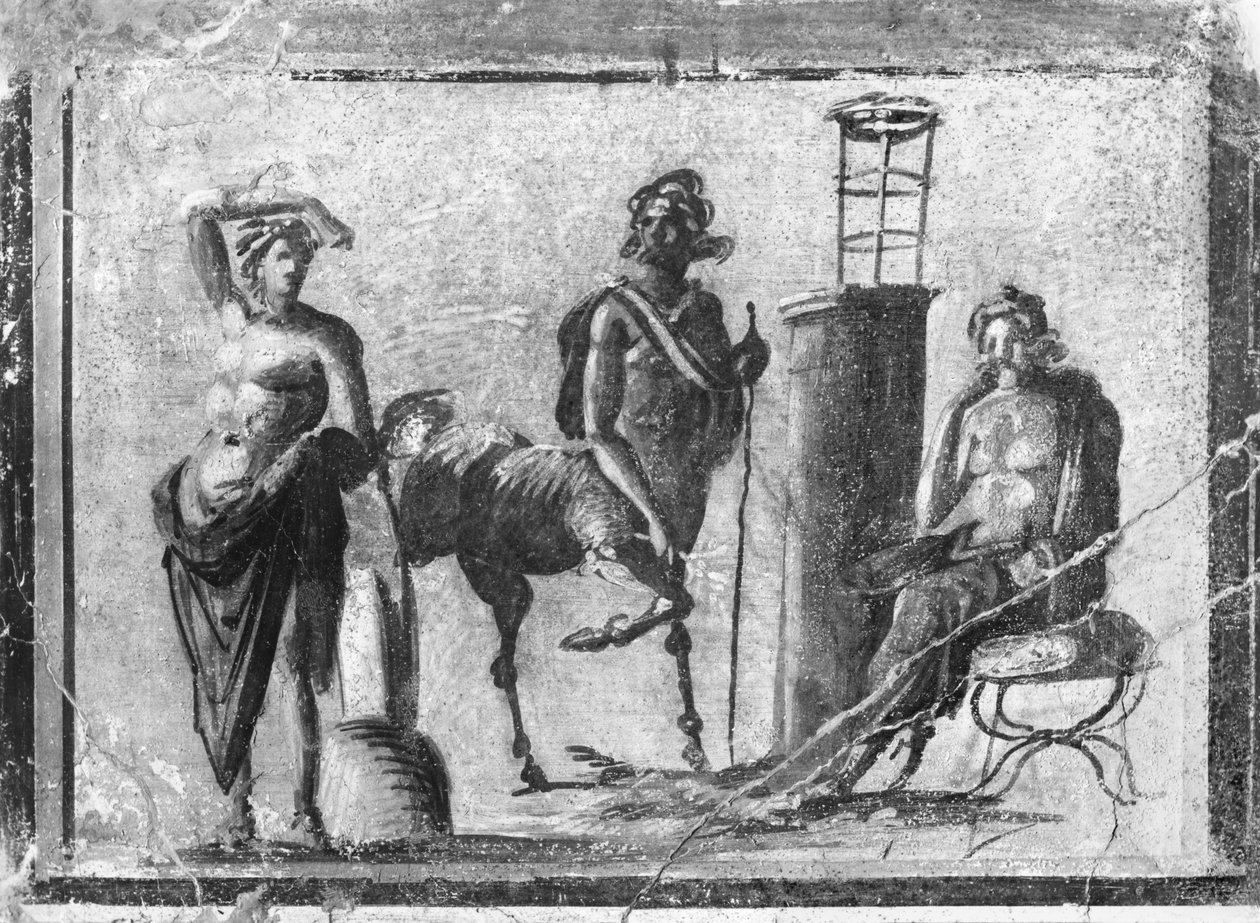 Apollo, Chiron and Aesculapius, from Pompeii   av Roman Roman