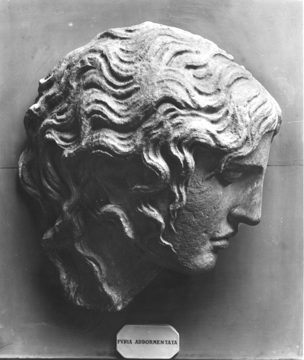 Huvud av en sovande raseri eller Medusa som dör av Roman Roman