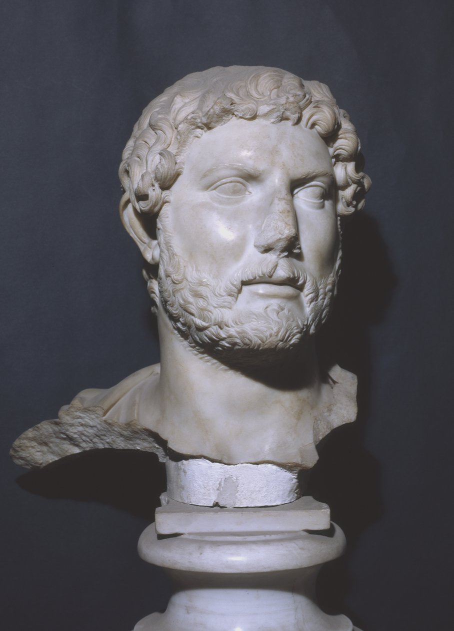 Byst av kejsar Hadrianus (marmor) av Roman
