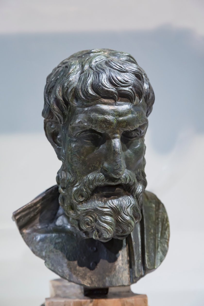 Byst av Epicurus byst (brons) av Roman
