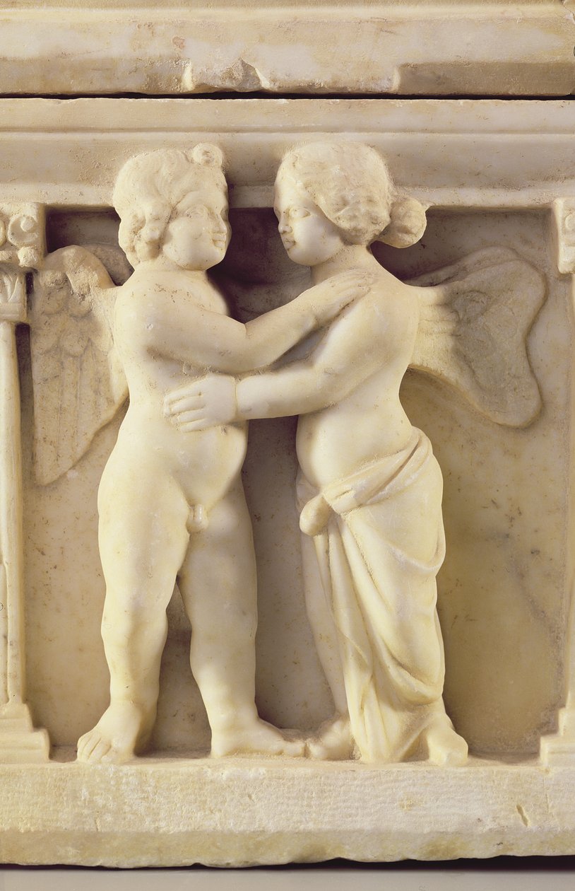 Amor och psyke, ca 170 e.Kr. (marmor) av Roman