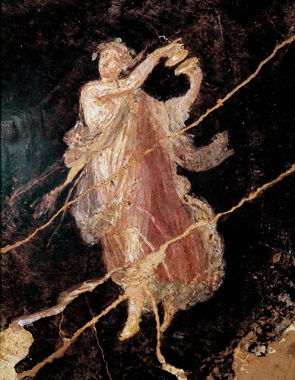 Dansare med cymbaler (fresk av Roman