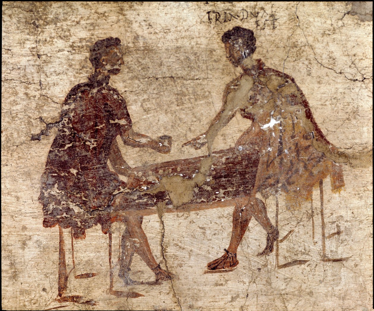 Tärningsspelare (fresk av Roman