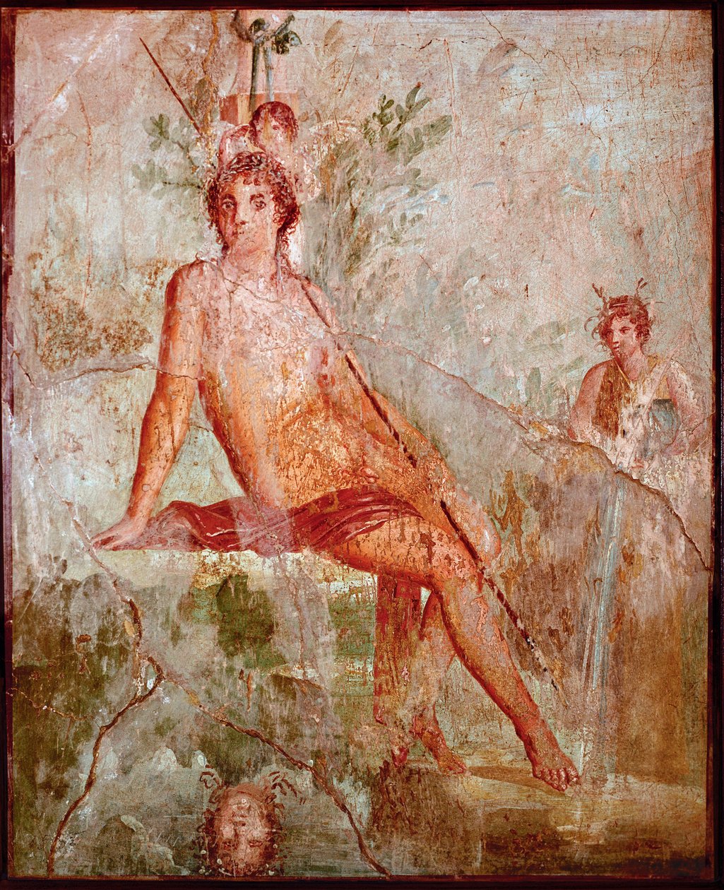 Eros och Narcissus (fresk av Roman