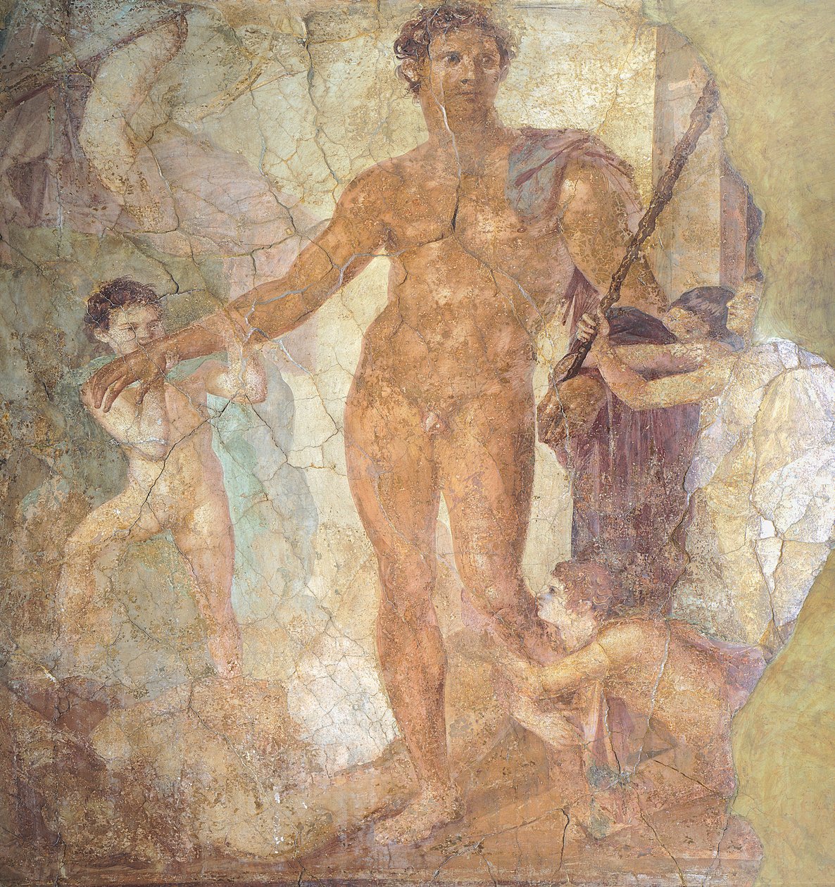Fresk föreställande Theseus Liberator (fresk) av Roman