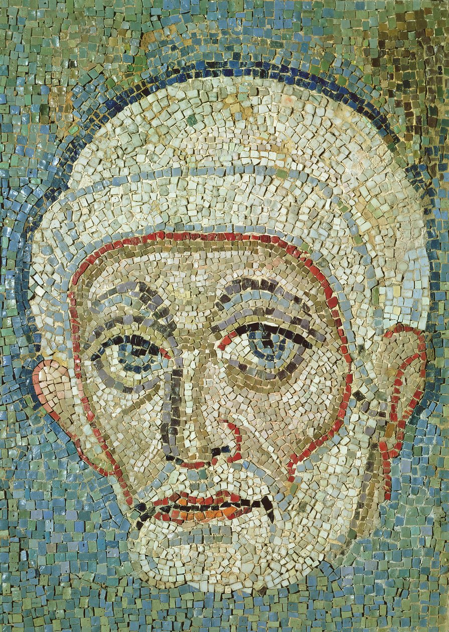 Huvud (mosaik) av Roman