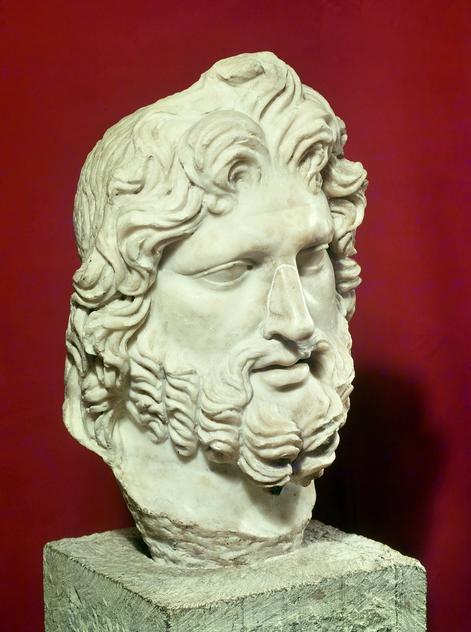 Jupiters huvud (marmor) av Roman