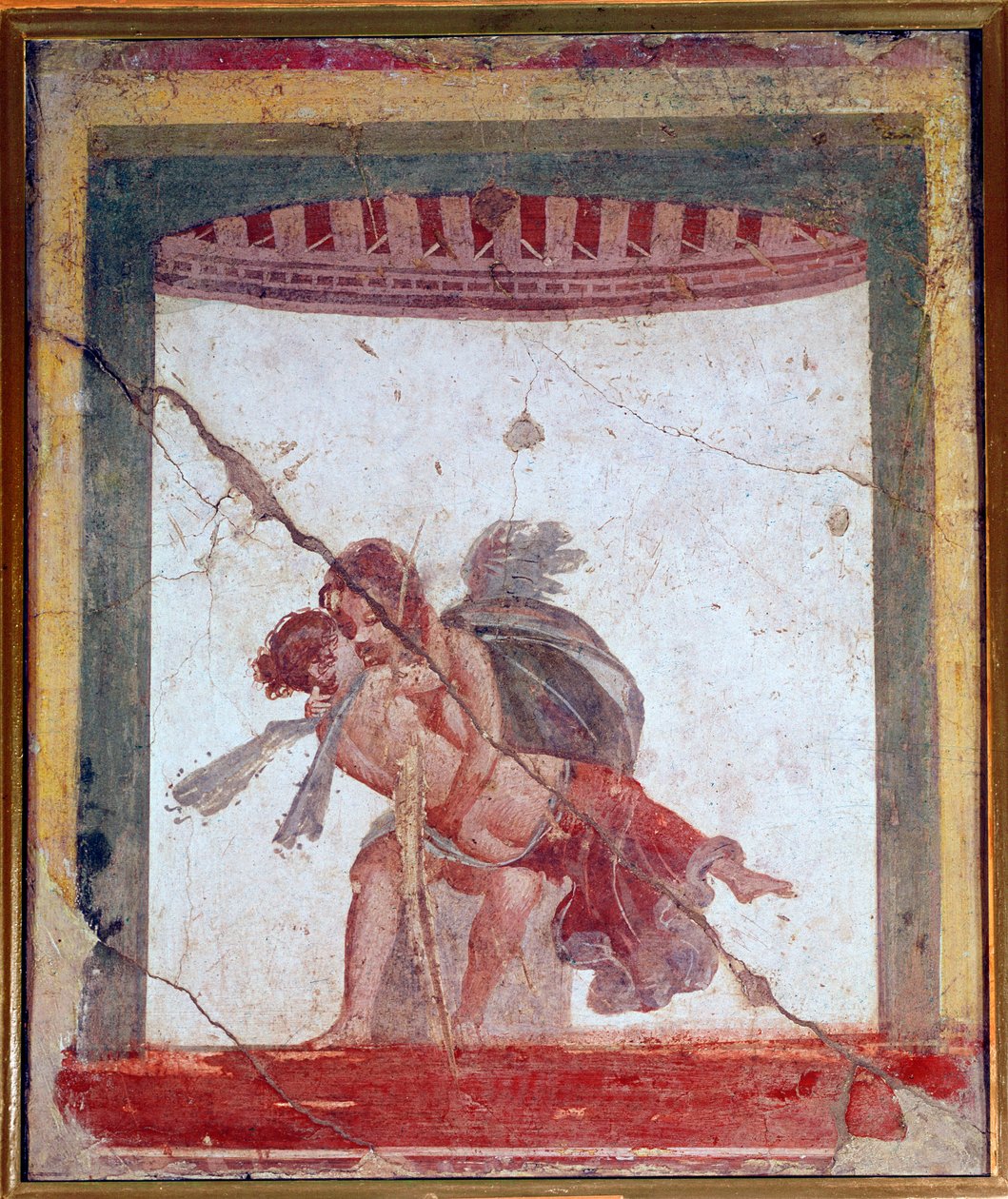 Kärlek och psyke (fresk, 60-80 e.Kr.) av Roman