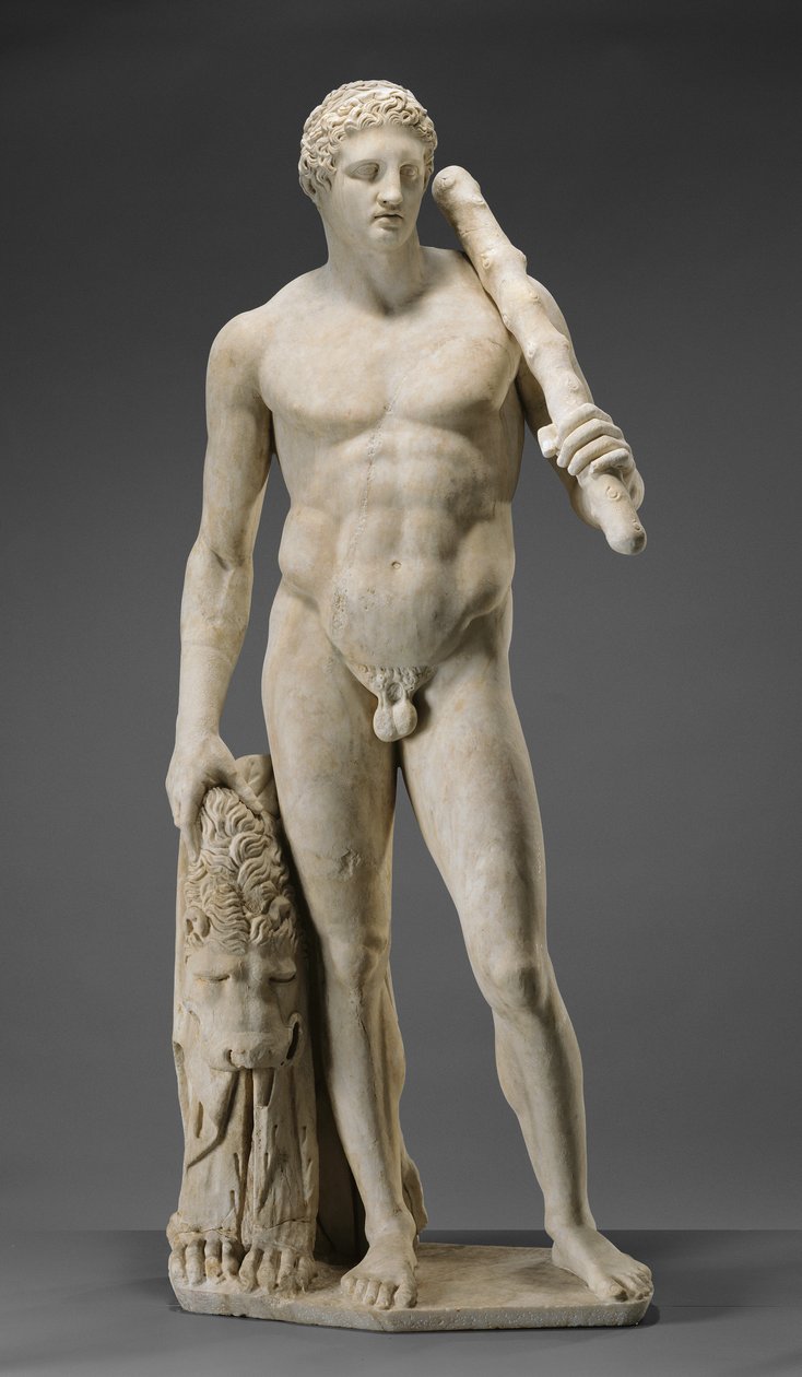 Staty of Hercules, c.125 (marmor) av Roman