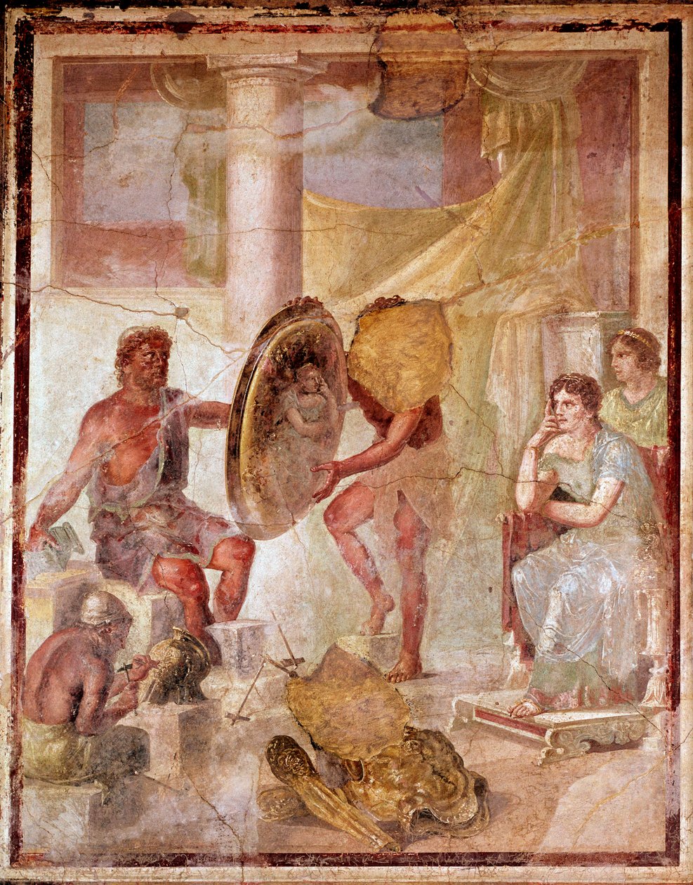 Thetis vid Vulcans smedja (fresk av Roman