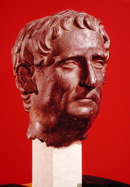 Trajanus Pater, från Pontes (brons) av Roman