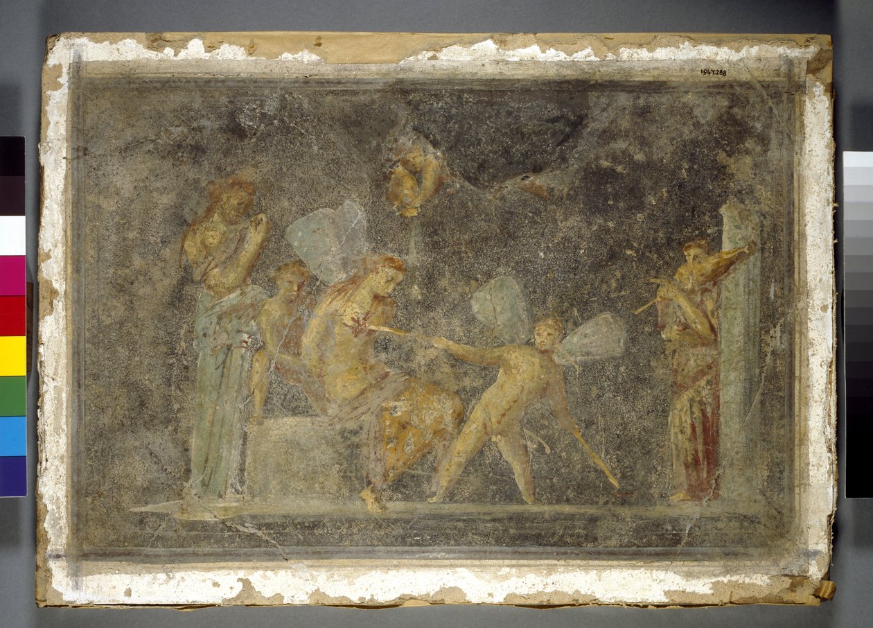 Väggmålning, Pompeji, romersk, 1000-talet av Roman