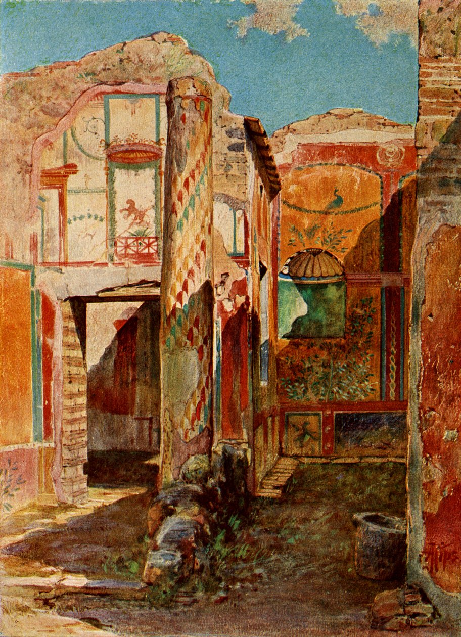 Iinteriör av ett hus i Pompeji av Roman Roman