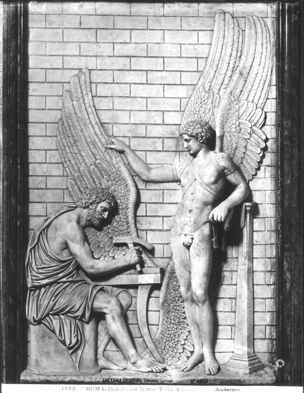 Relief föreställande Daedalus och Ikaros av Roman Roman