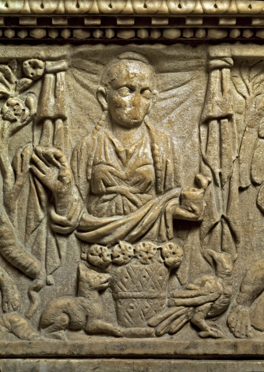 Representation av en florist (relief) av Roman Roman
