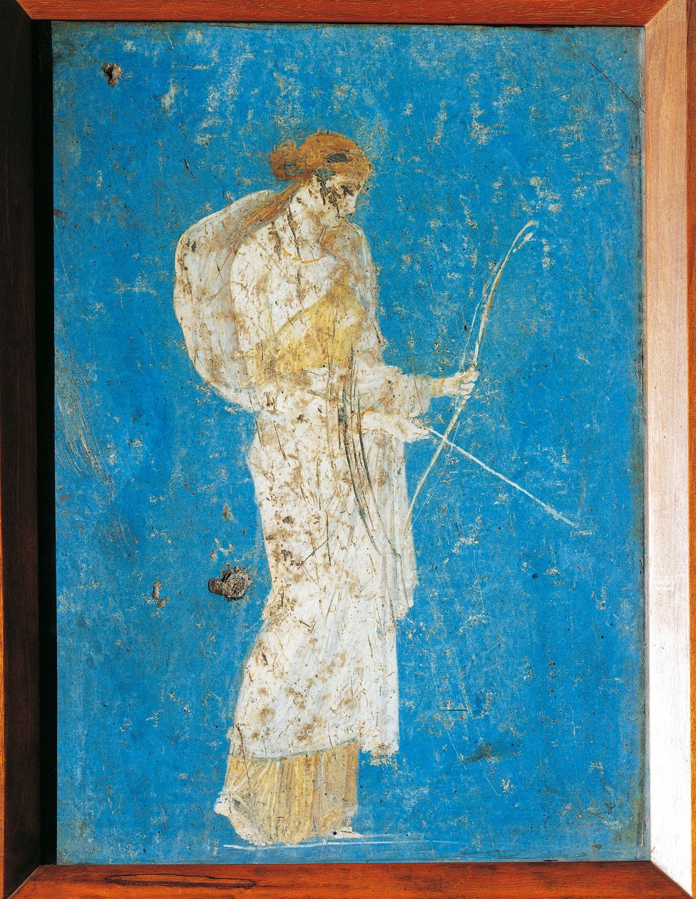 Romersk fresk föreställande Diana, från Pompei, Italien av Roman Roman