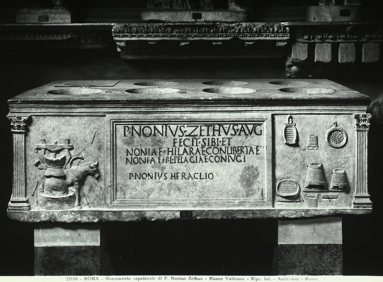Sarkofag av Nonius Zethus (marmor) av Roman Roman