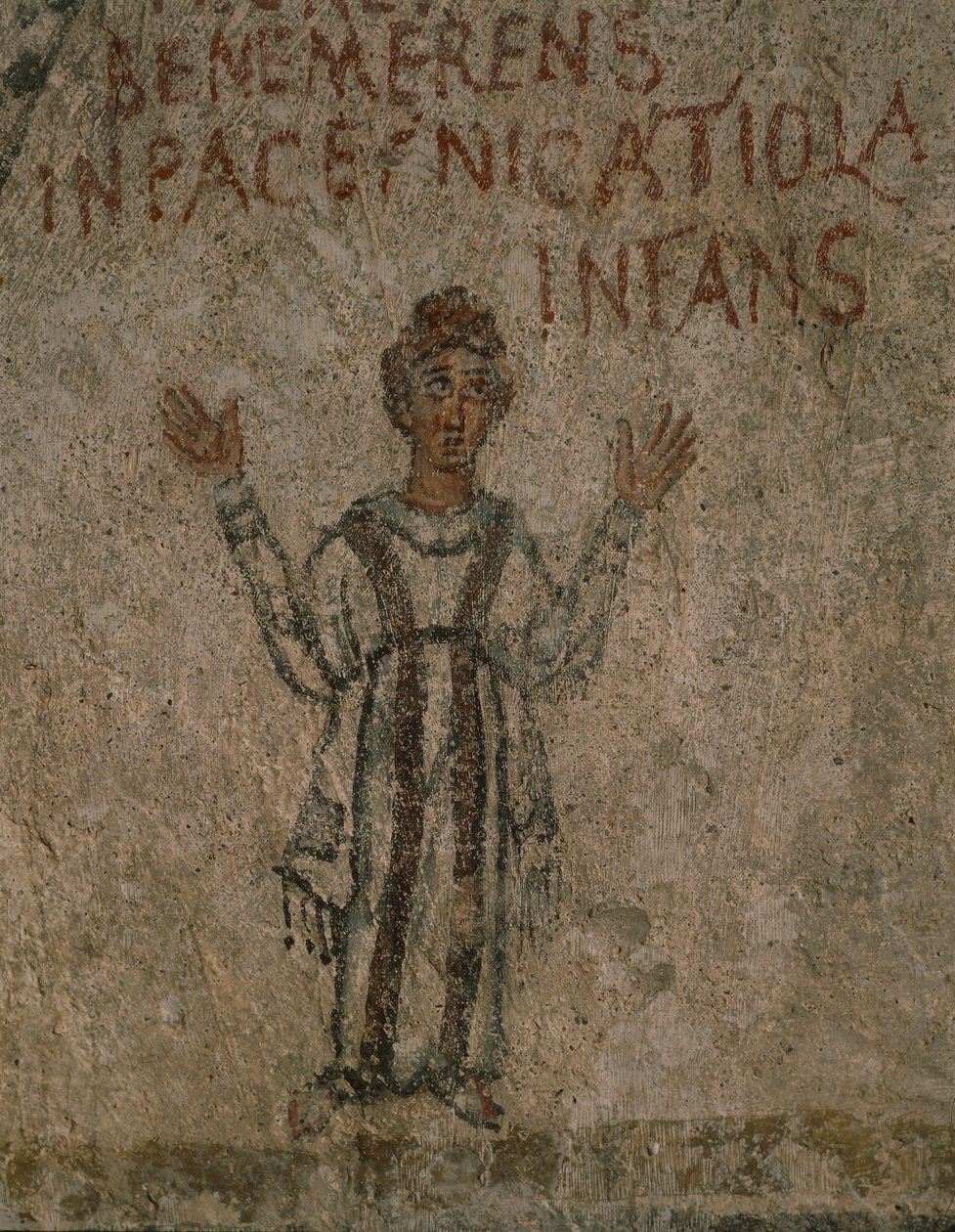 Det avlidna barnet Nicatoila (fresk) av Roman Roman