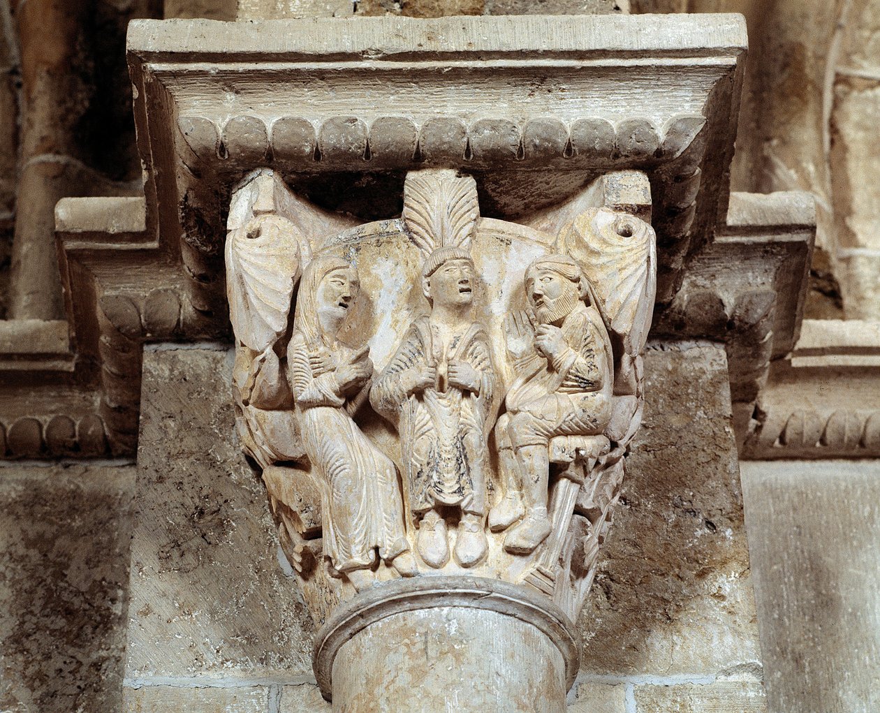 Eugenia av Rom (huggen huvudstad) av Romanesque