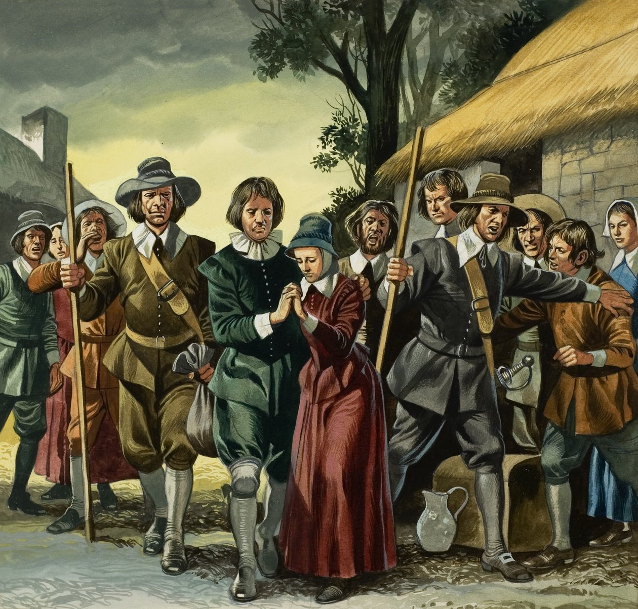 Puritaner (gouache på papper) av Ron Embleton