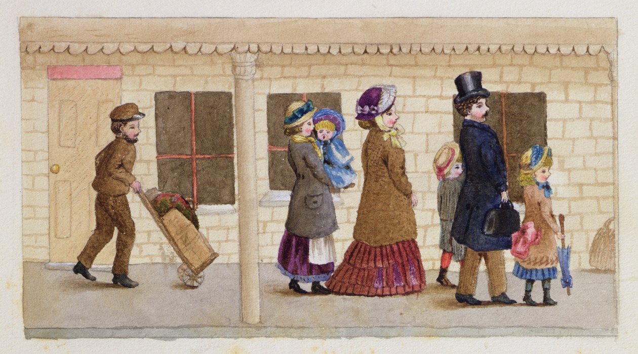 På stationsplattformen, Addiscombe, 1883 av Rosa Clementina Petherick
