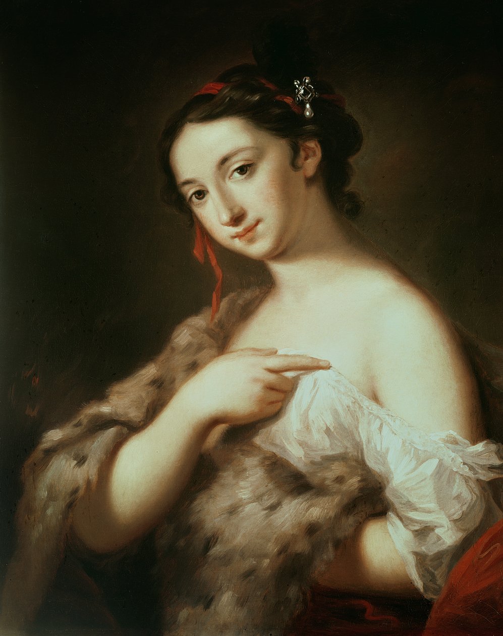 En dam (vinter) av Rosalba Giovanna Carriera