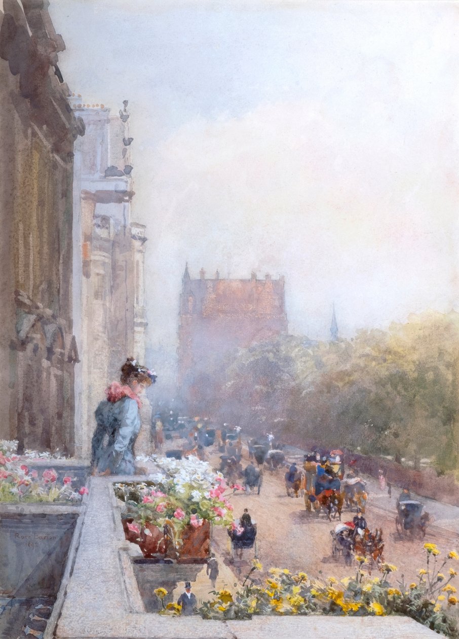 Piccadilly i juni (akvarell) av Rose Maynard Barton