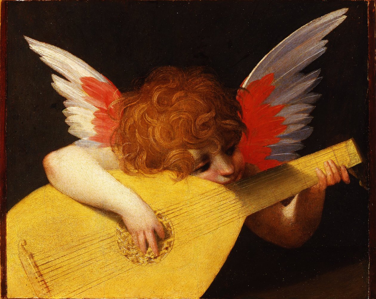 Musikalisk ängel, 1521 av Rosso Fiorentino