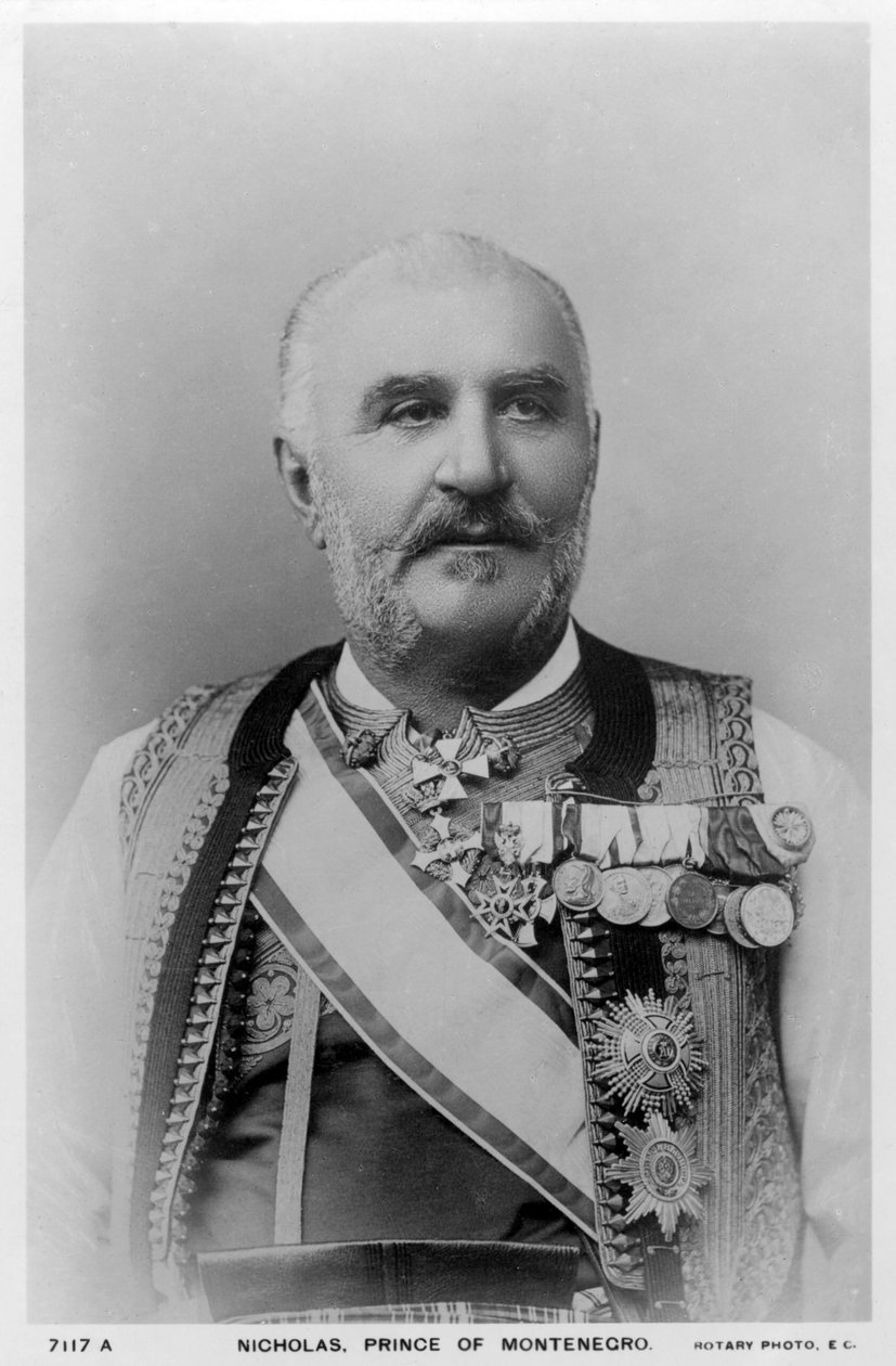 Nicholas, prins av Montenegro, ca 1900-talet. av Rotary Photo